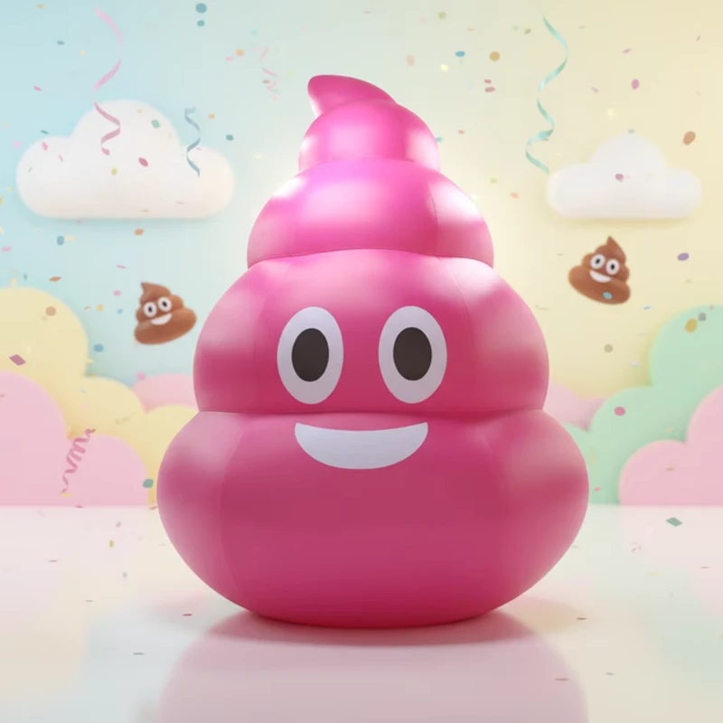 Customized Giant Inflatable Poop Model Pink Advertising Cartoon Emoji Inflatable Balloon for Brand Promotion Event Party Mall