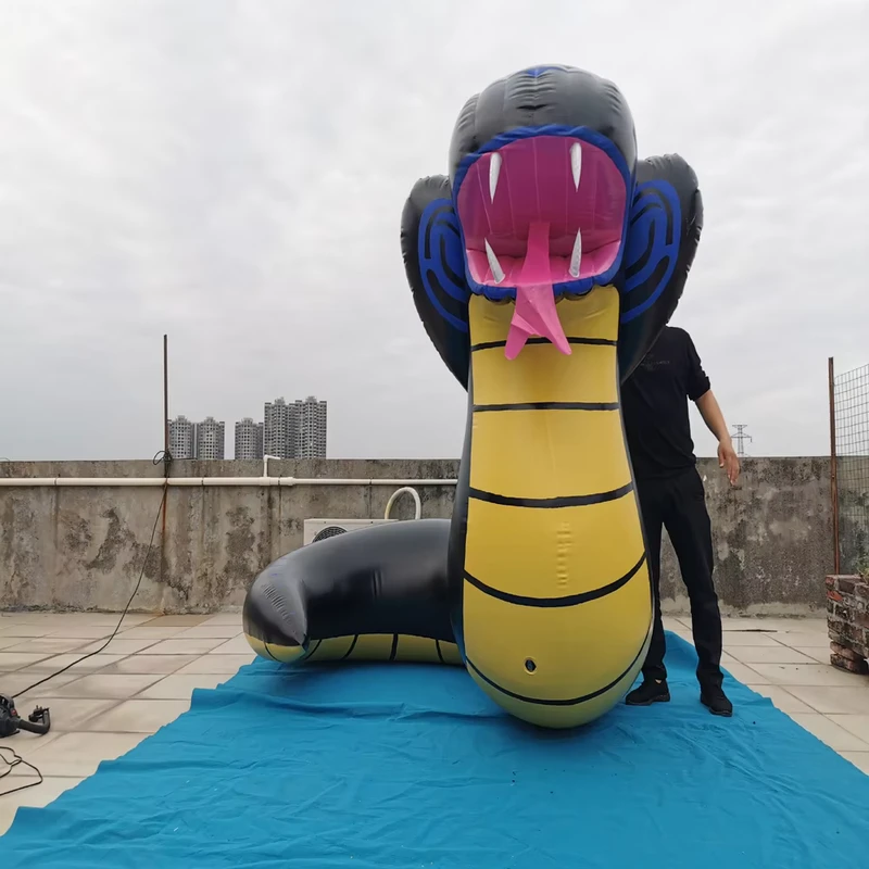 Ular Inflatable Raksasa Kartun Kustom dengan SPH