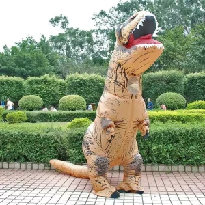 Customized Halloween Inflatable T Rex Dinosaur Costume Adult Size Sewing Polyester Unisex