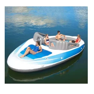 Gonfiabile Personalizzato per 6 Persone, Barca Galleggiante Bay Breeze, Raft in PVC, Barca da Festa Impermeabile