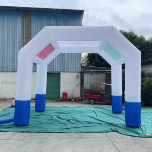 Tenda Arco Inflável Personalizada para Eventos ao Ar Livre, Tenda Arco Impermeável com Luzes LED para Publicidade