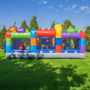 Customized Inflatable Block Party Inflatable Obstacle Course Commercial Grade PVC Fun Backyard Challenge for Outdoor Play Rental