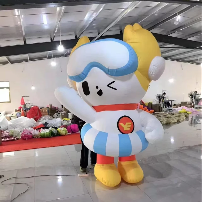 โมเดลตัวการ์ตูนลมแบบกำหนดเองขนาดใหญ่สำหรับโฆษณาและการตกแต่งกลางแจ้ง