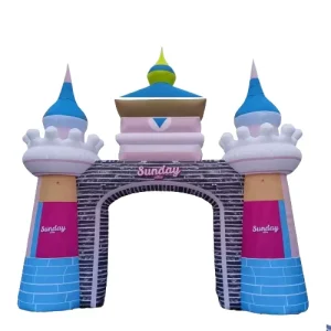 Customized Inflatable Castle Archway for Party Entrance Event Decoration Kids Festivals and Colorful Theme Promotions