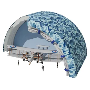Customized Inflatable Construction Air Dome Waterproof Weather Resistant Electric Pump Mobile Aircraft Jets Hangar
