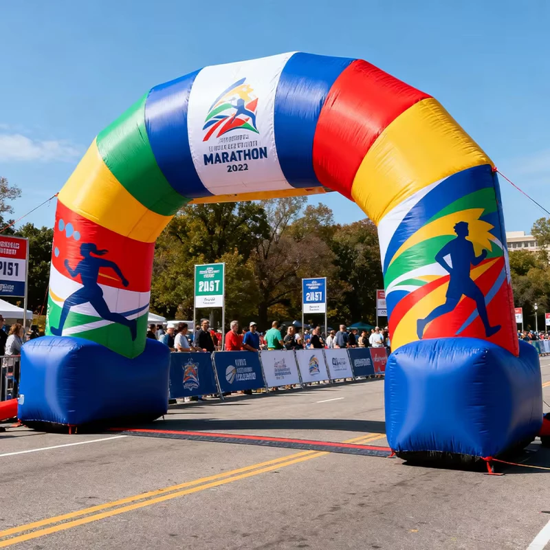 Arco Inflável Personalizado para Eventos em Tecido Oxford Impermeável, Arco Inflável Gigante para Publicidade