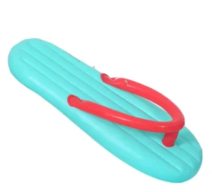 Customized Inflatable Flip Flops Mattress Beach Air Mattress Floating Raft with Flipper Design for Adult