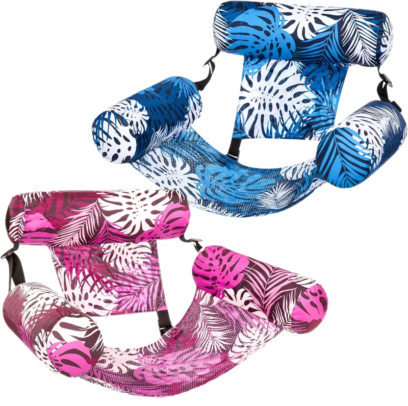 Silla de lounge inflable personalizada, hamaca de agua, cubierta de tela de malla en forma de U, asiento de agua ecológico