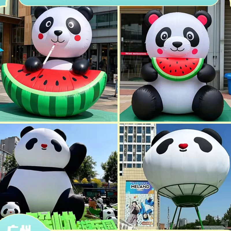 Customized Inflatable Panda Model Balloon Inflatable Panda Cartoon for Outdoor Advertising
