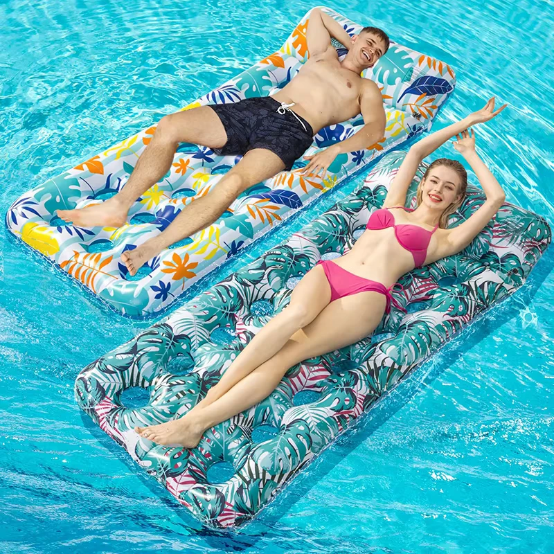 Rangée flottante de piscine gonflable en PVC personnalisée