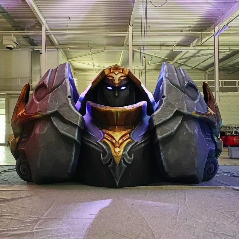 Decoração de Palco Inflável Personalizada para Cerimônia de Abertura de E-sports Esculturas de Personagens de Jogos Infláveis Gigantes