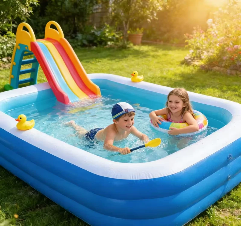 Piscina Inflável Personalizada em PVC, Espessurada, Dobrável, à Prova de Água para Adultos e Crianças, Uso Doméstico ao Ar Livre