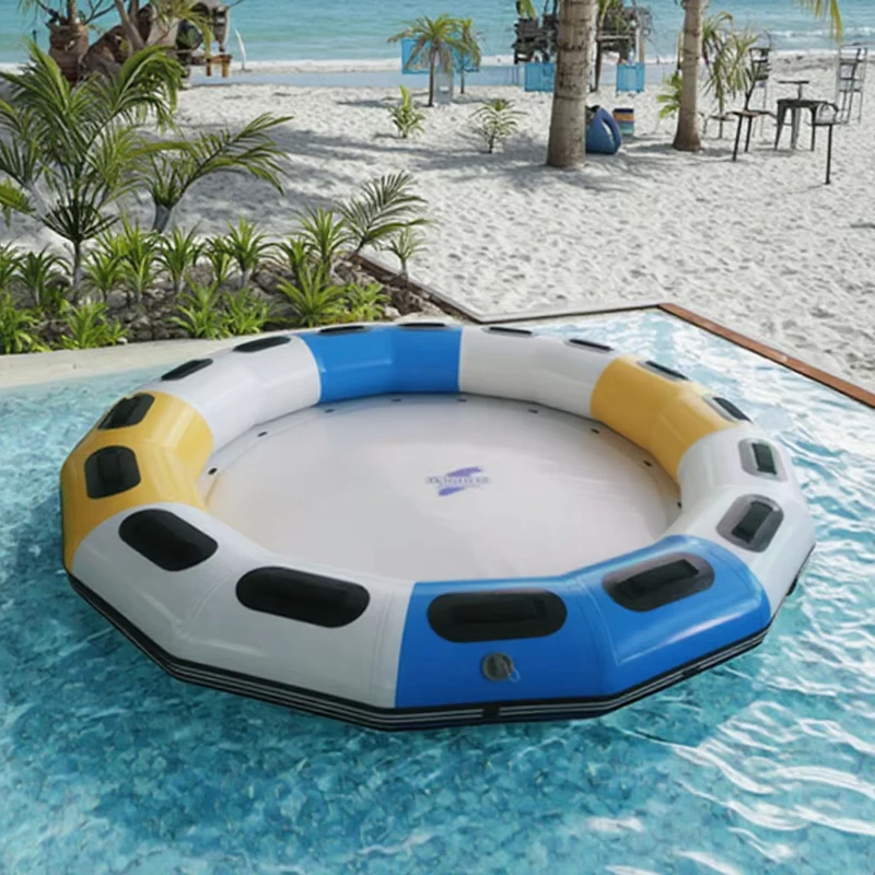 Customized Inflatable Water Park Equipment Round Inflatable Raft and Family Raft Tube for Sliding on Water Play