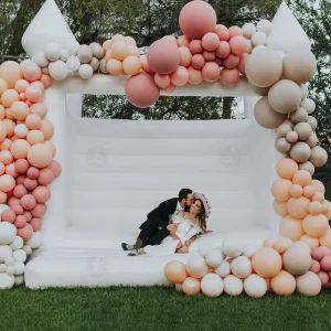 Customized Inflatable White Party Rental Bouncy Wedding House