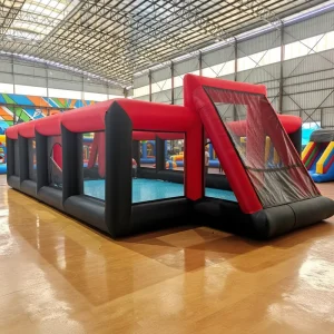 Customized Kids Adult Funny Playing PVC Inflatable Football Soccer Field Portable Sports Court Outdoor Use 12 Months Warranty