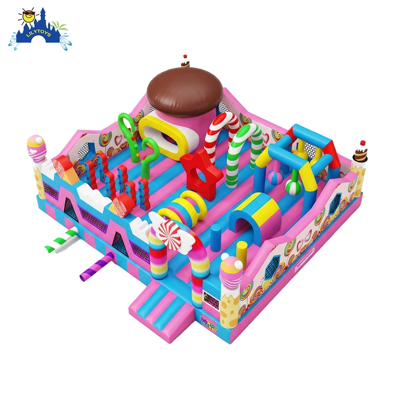 Parque Infantil Inflável Comercial Personalizado para Crianças com Obstáculos