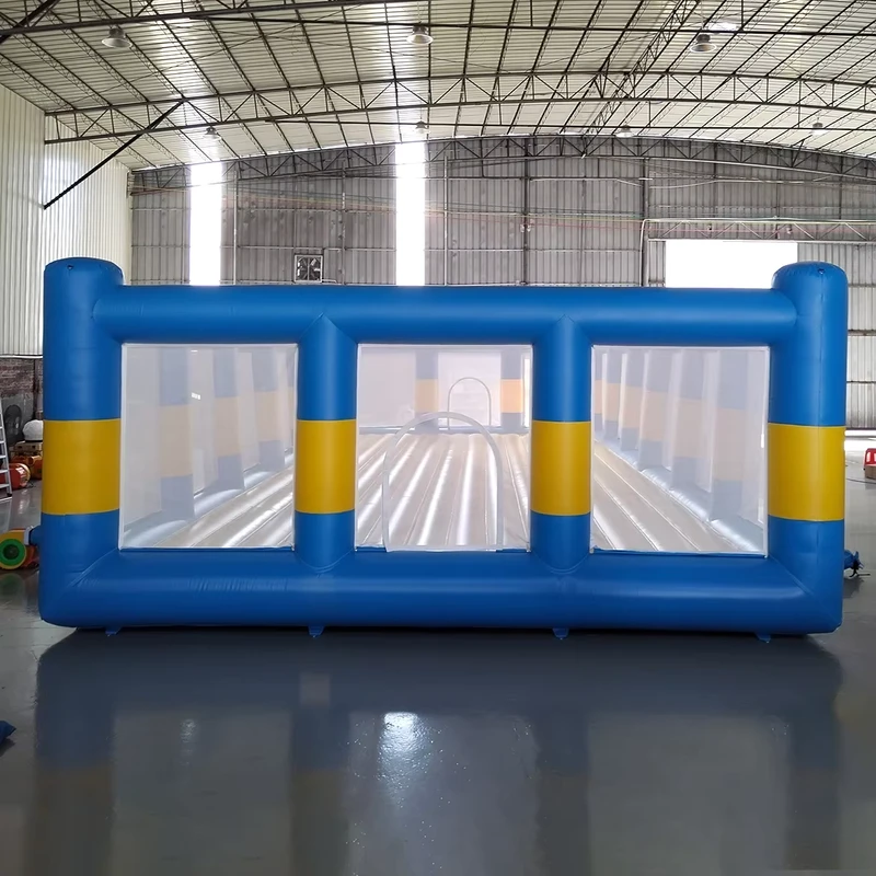 Sân bóng chuyền bơm hơi lớn tùy chỉnh cho thể thao ngoài trời, cho các bữa tiệc sự kiện kèm theo quạt