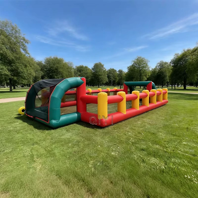 Aangepast Logo Commerciële PVC Buiten Kids 3v3 Inflatable Voetbalveld Spel voor Verhuur op Land