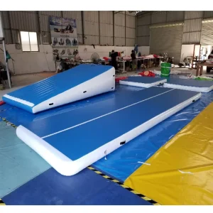 कस्टमाइज्ड लोगो जिम जिमनास्टिक्स inflatable एयर वेज टंबल ट्रैक जिमनास्टिक प्रशिक्षण के लिए