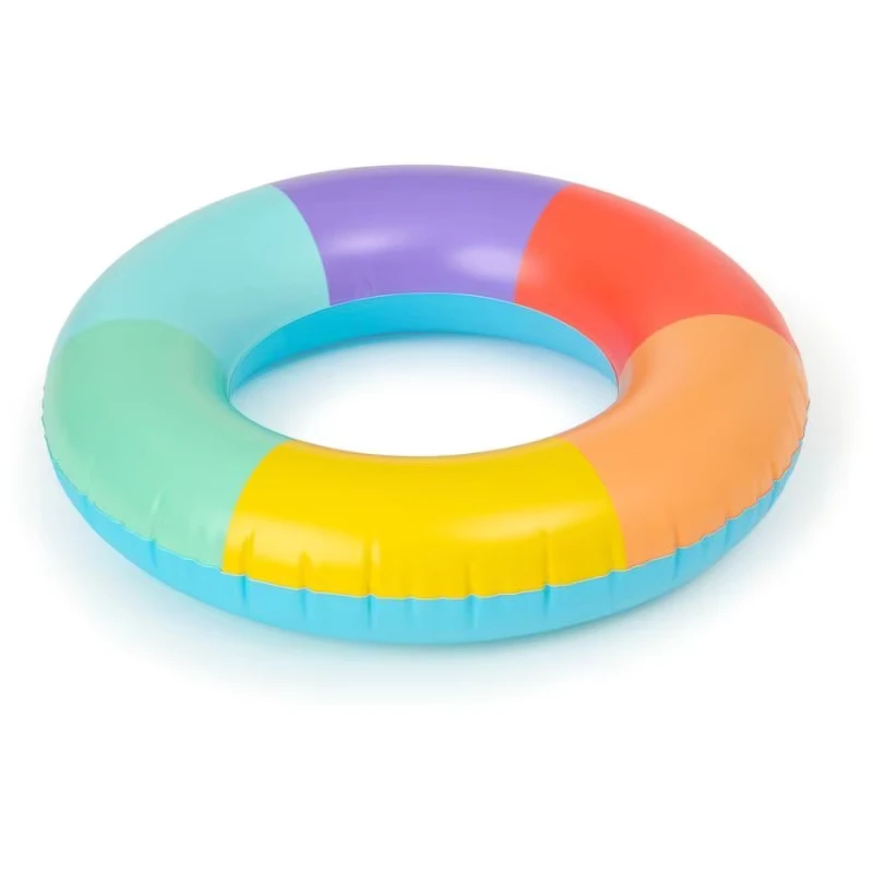 Angepasste Logo-Größe Regenbogen aufblasbare Schwimmringe Float und Kinderarmbänder