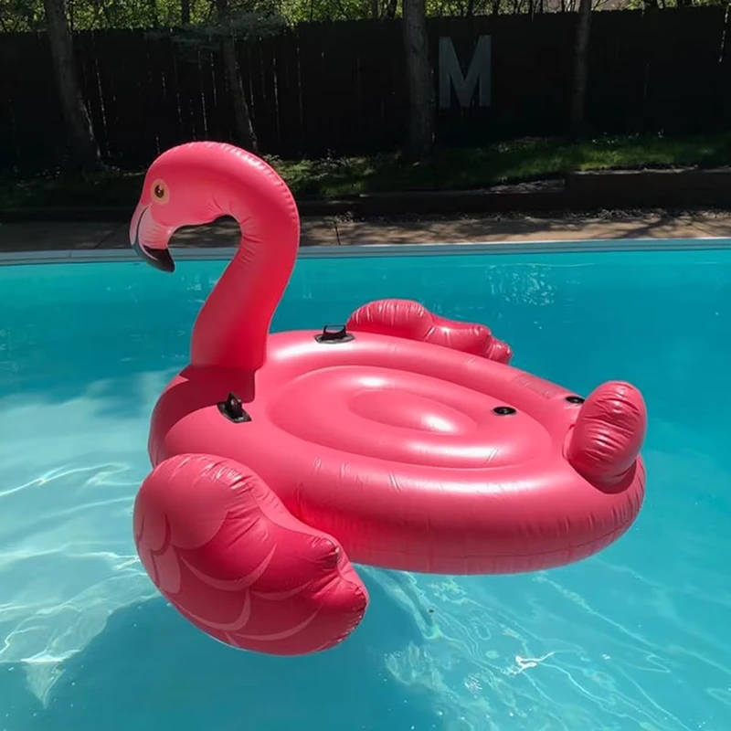 Customized Logo Swimming Toys Inflatable Pool Floats Flamingo Swim Tube Rings Inflatable Swim Ring for Kids