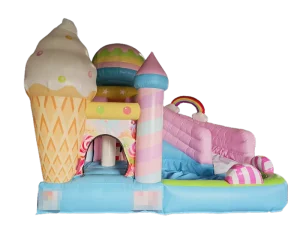 Customized Made Commercial Inflatable Ice Cream Candy Bouncy Jumping Castle with Slide and Swimming Pool for Sale