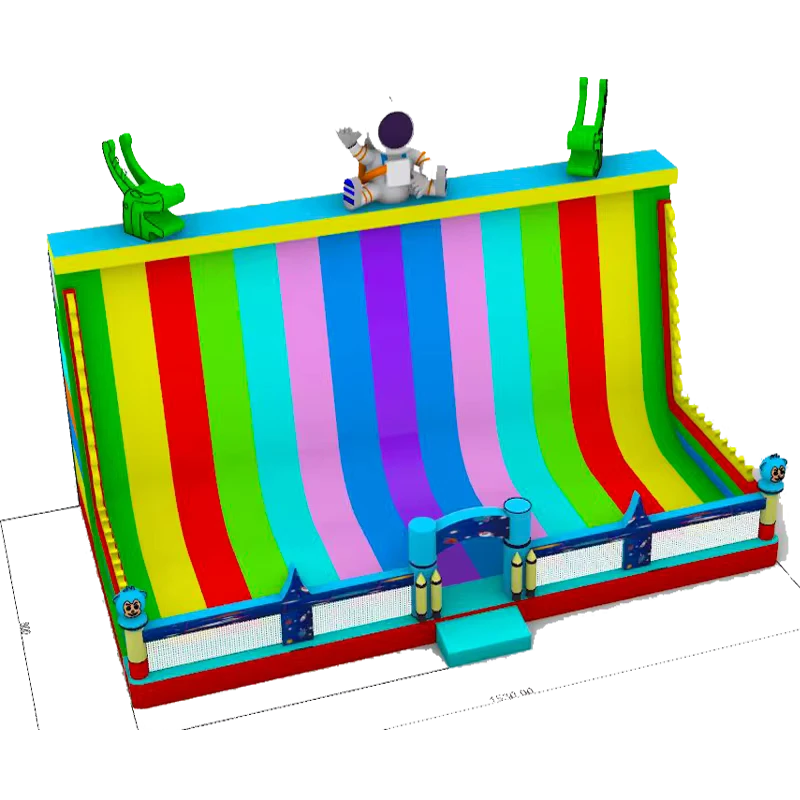 Parete da arrampicata gonfiabile personalizzata nuova grande per bambini in un luogo panoramico