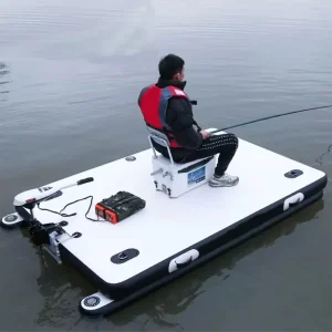 Aangepaste Nieuwe Producten Grote Maat Vissersdrijfmatten Draagbaar Boot Drijvende Dock Platform Opblaasbare Skiff Vissersboot