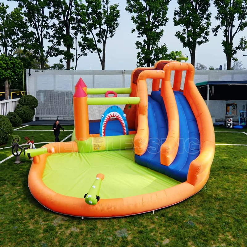 Customized Newest Design Babi Outdoor Castle Bouncer House Combo with Inflatable Slide Ball Pit in Stock
