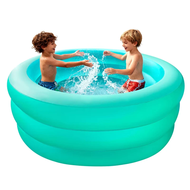 Piscina portátil inflable circular de PVC de 1 mm de grosor, duradera, personalizada, para jardín al aire libre, diversión acuática para niños en verano