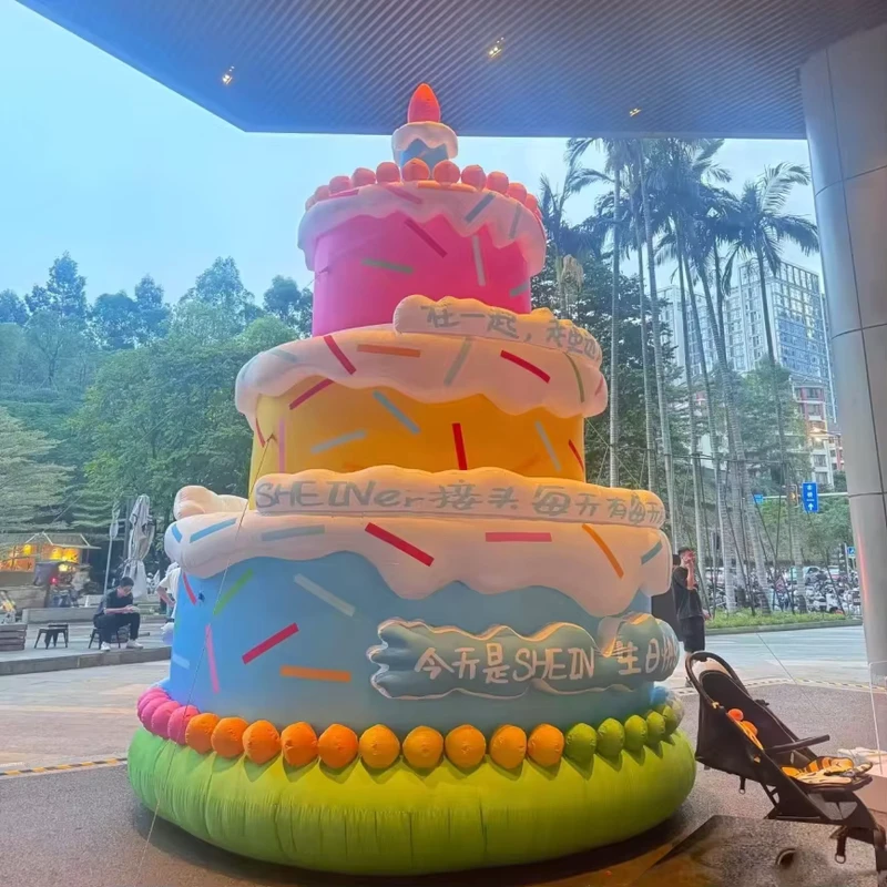 Modelos de pastel inflables gigantes personalizados para publicidad al aire libre para eventos