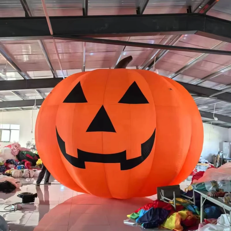 Decoración inflable de calabaza de Halloween personalizada para interiores y exteriores con luces LED