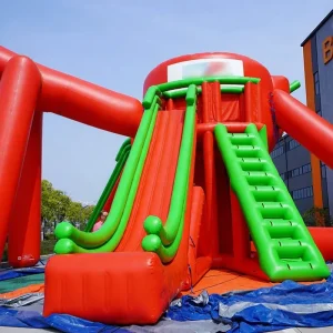 Customized Outdoor Inflatable Water Slide Aqua Park Equipment with Giant Climb Tower