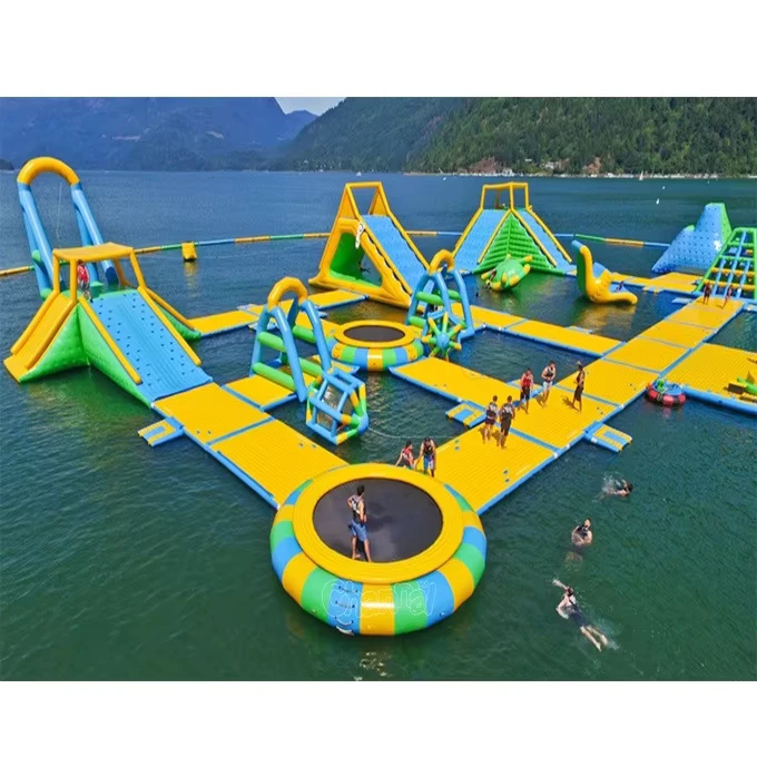 Parque acuático inflable grande personalizado para exteriores