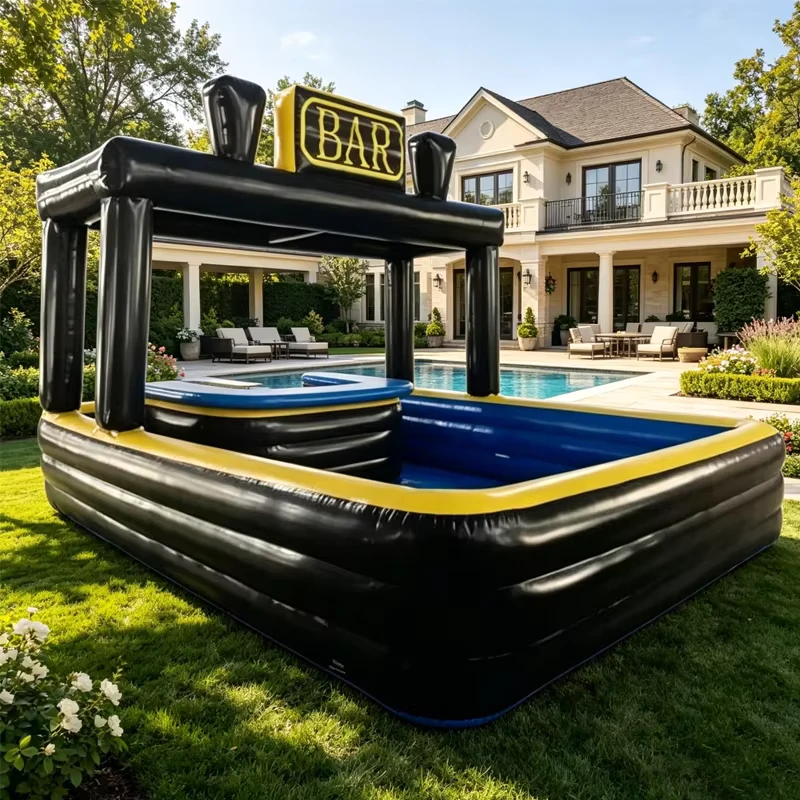 Customized Outdoor Swimming Pool Inflatable Water Bar Tent for Backyard Parties