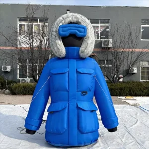 Modelo de Personaje de Abrigo Inflable Personalizado de Tela Oxford Impermeable y Duradero con Logo Personalizado para Eventos Fairs y Réplicas Publicitarias Gigantes