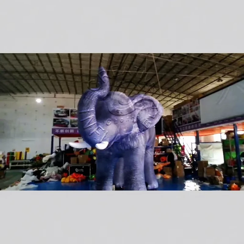 Decorazione Gonfiabile a Forma di Elefante Cartoon Personalizzabile in PVC Durevole e Impermeabile, Grande Dimensione