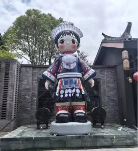 Customized PVC Inflatable Advertising Model for Outdoor Giant Doll Costumes for Shopping Mall Decorations