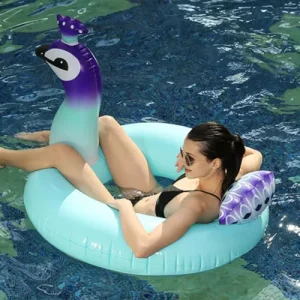Customized PVC Inflatable Animal Shape Peacock Swimming Ring