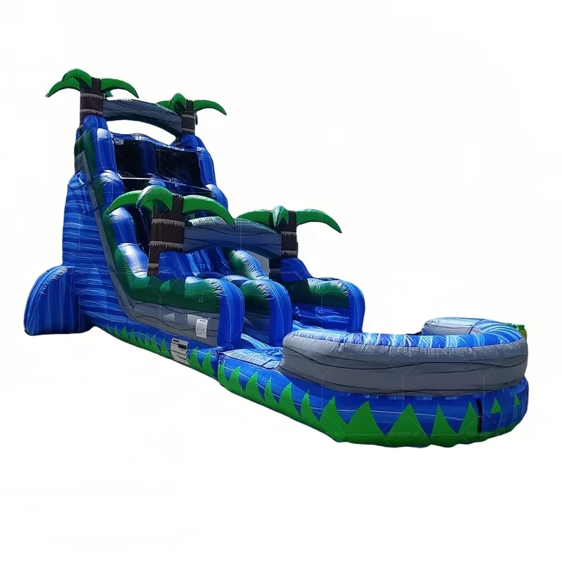 Individuelles PVC Aufblasbares Schloss Kinder Wasserrutsche CE-zertifiziertes Gebläse 3 Jahre Garantie Einfache Montage für Wasserparks