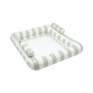 Cama Flutuante de Praia Inflável Personalizada em PVC, Cadeira de Lounge Dobrável de Superfície de Água de Camada Dupla