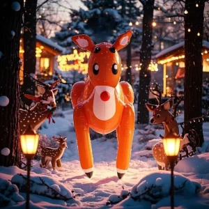 Customized PVC Inflatable Sika Deer Toy for Outdoor Decorations Children’s Pool Accessory