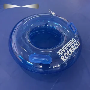 Customized PVC Material Blue Single Seat Floating Swimming Ring Inflatable Swimming Ring for Water Park Entertainment