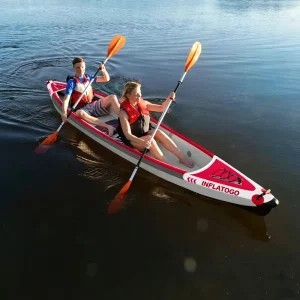Customized PVC Stable 2 Person Tandem Inflatable Kayak Eco friendly Waterproof Over 4m Long Fishing Kayak with Motor