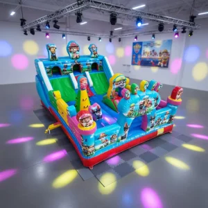 Customized Paws Patrols Inflatable Bounce House Combination Jumping Castle With Slide for Children