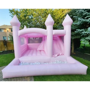 Customized Pink Bounce House Inflatable Bouncy Castle for Party Fun Business Rentals PVC Material Wedding Party Jumpers