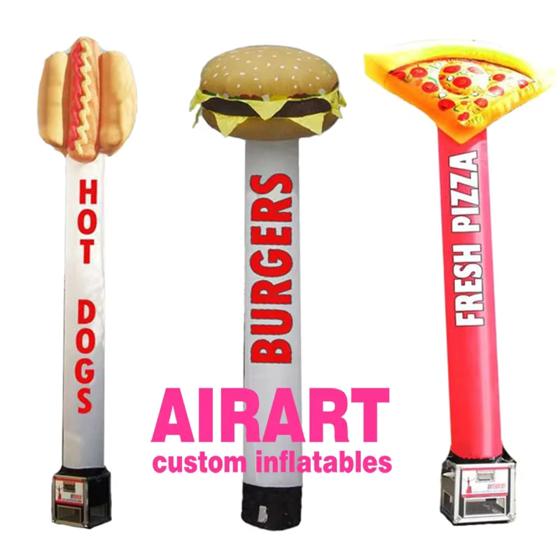 Customized Pizza Air Tube Man Inflatable Clown Sky Dancer Man for Air Dancer Advertising