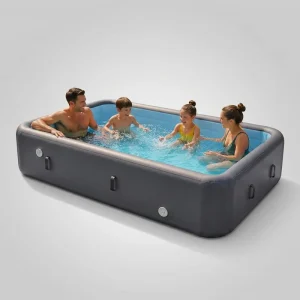 Customized Portable Adult Inflatable Swimming Pool PVC Drop Stitch Technology Rectangle Circle Round Shapes >0.88mm Thick