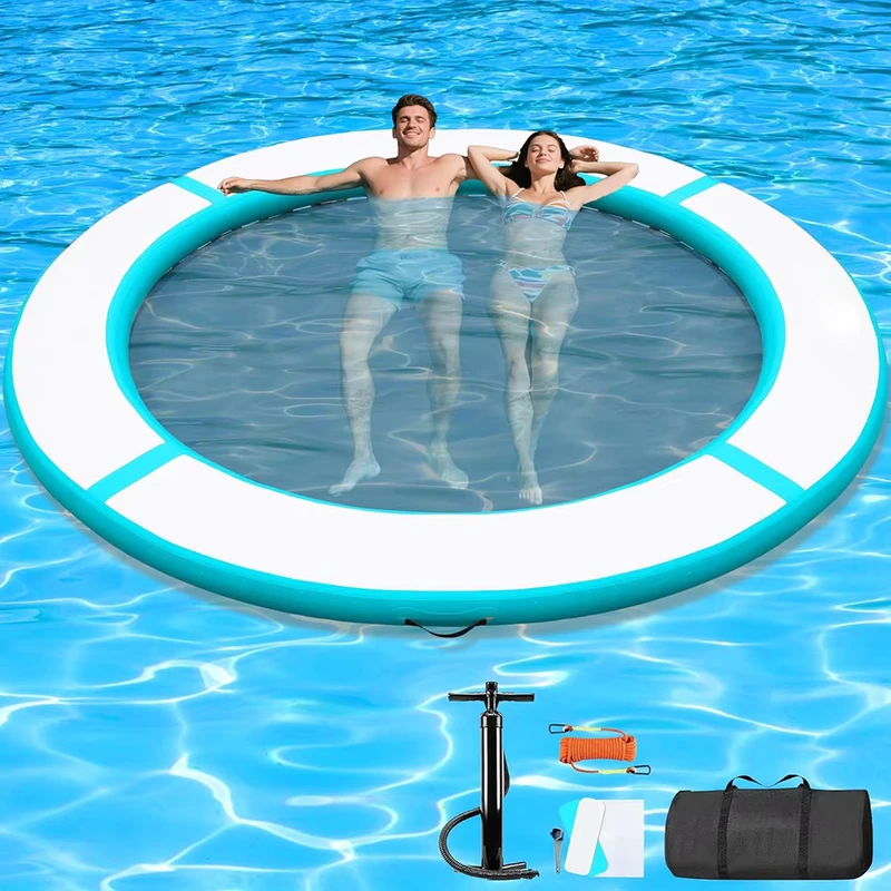 Customized Portable Floating Water Hammock with Mesh Float Swimming Lounger Pool Inflatable Water Hammock