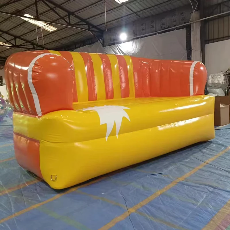 Customized Portable Foldable PVC Tarpaulin Inflatable Sofa Chair with Air Pump for Family or Office